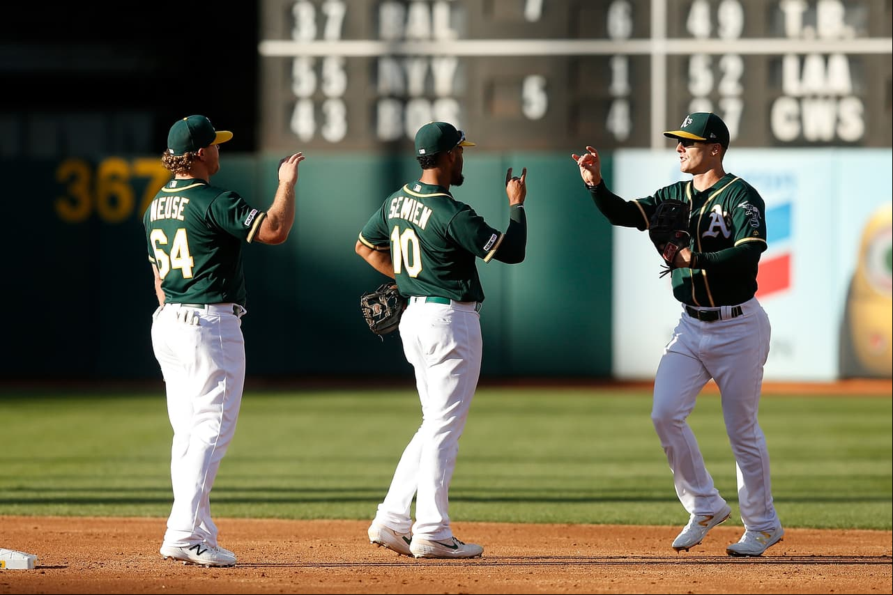<b>Comodín 1</b>: Los Oakland Athletics están sembrados en el primer puesto de comodín con 1.5 juegos de ventaja.