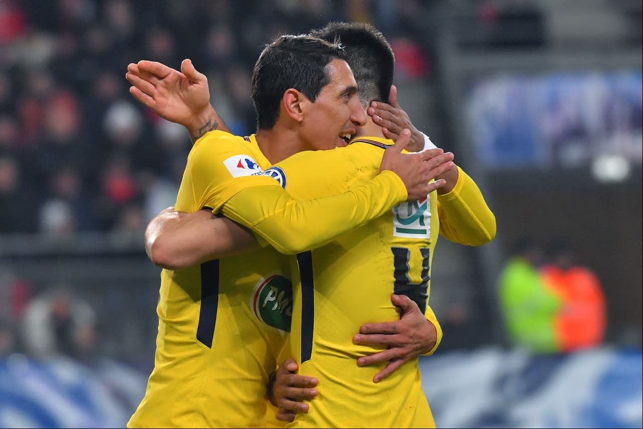 Se reencontraba con el gol el rosarino después de casi un mes de su último festejo en el fútbol francés.