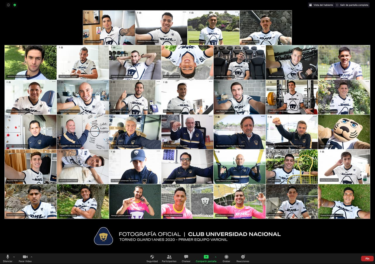 Pumas lo hizo por videollamada, ¡muy original!