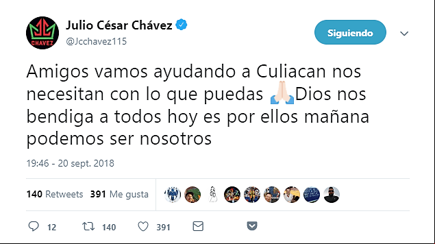 Aunque nacido en Ciudad Obregón, Sonora, Julio César Chávez, el gran campeón mexicano del boxeo, se ha avecindado en Culiacán, ciudad para la que solicita el apoyo.