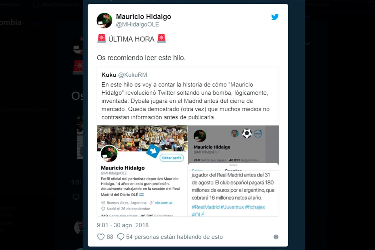 Sin embargo la cuenta que difundió el rumor tenía un asunto más por dar a conocer de forma exclusiva.