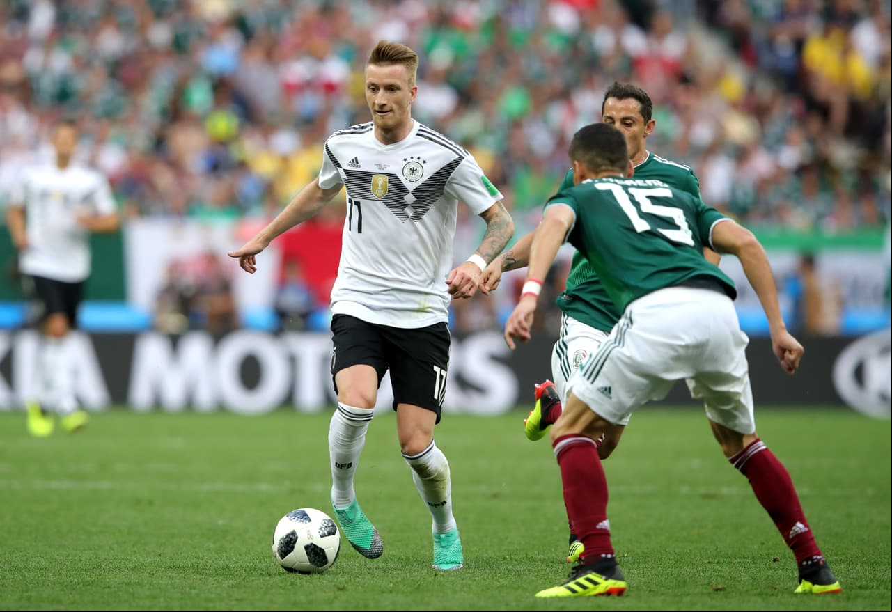 <b>Marco Reus: </b>ingresó al minuto 60 por Khedira en busca de soluciones en el ataque para el equipo de Joachim Low. Se ubicó principalmente por la banda derecha y llegó una vez con peligro.