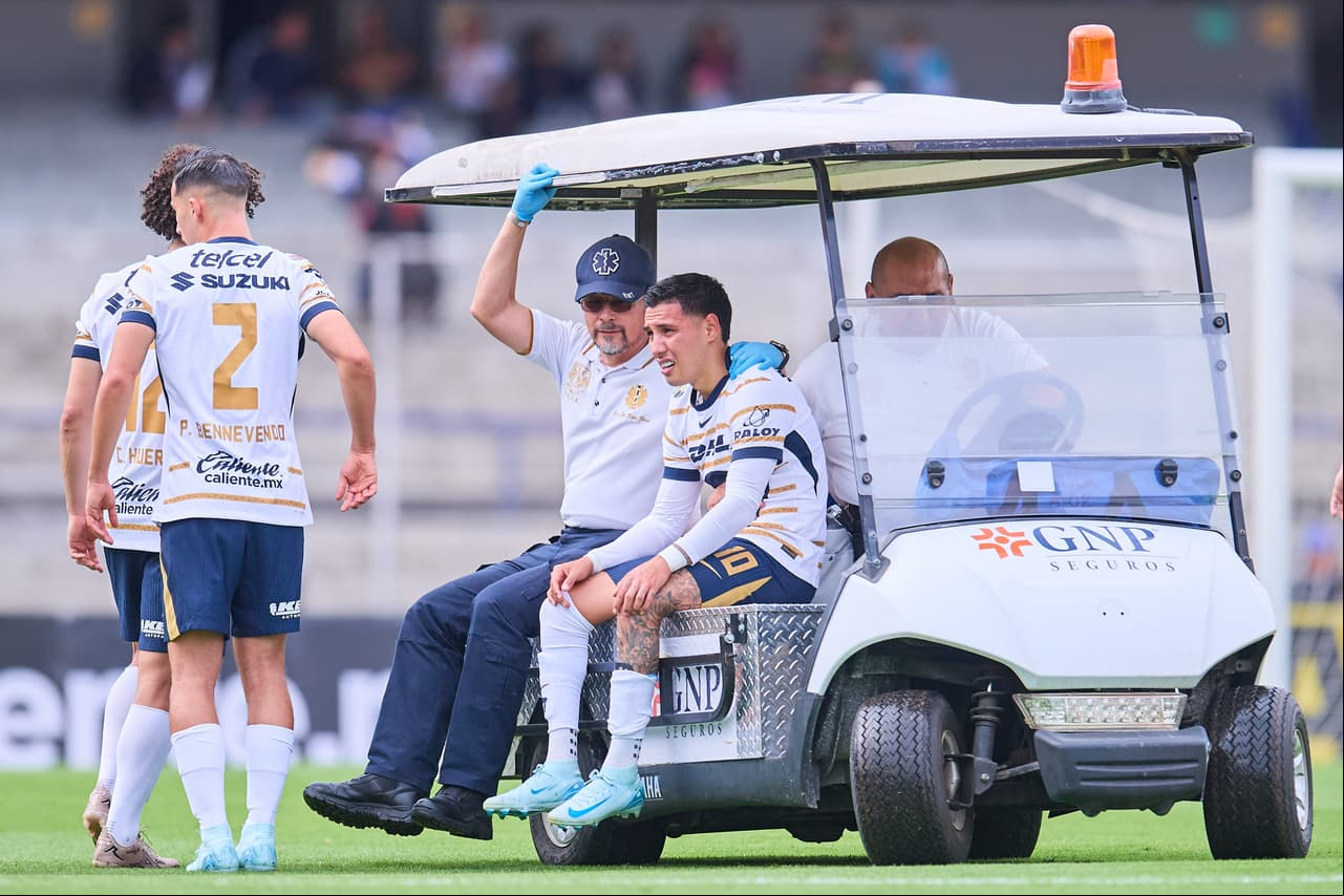 ¡Dura baja para Pumas! Se lesiona Leo Suárez